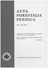 ACTA FORESTALIA FENNICA