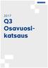 Q3 Osavuosi- katsaus