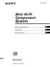 Mini Hi-Fi Component System