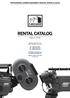 PROFESSIONAL CAMERA EQUIPMENT SERVICE, RENTAL & SALES RENTAL CATALOG. March Aleksis Kiven katu 17 A HELSINKI, FINLAND