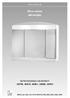 Mirror cabinet. with two lights INSTRUCTION MANUAL AND WARRANTY 52798, 52819, 52821, 52822, EN / FI / SE / DK / DE