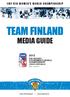 IIHF U18 WOMEN S WORLD CHAMPIONSHIP TEAM FINLAND MEDIA GUIDE.