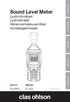 Sound Level Meter Ljudnivåmätare Lydnivåmåler Äänenvoimakkuusmittari Schallpegelmesser