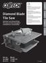 Diamond Blade Tile Saw