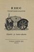 XIX. Käyffö- ja hoifo-ohjeifa TRAKTORIKAASUTIN. VALLI-AUTO O.y. TURKU