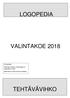 LOGOPEDIA VALINTAKOE 2018 TEHTÄVÄVIHKO. Copyright Helsingin yliopisto, Psykologian ja logopedian osasto Materiaalin luvaton kopiointi kielletty.