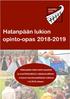 SISÄLLYSLUETTELO. HATANPÄÄN LUKIO Haapakuja Tampere