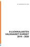 30. MARRASKUUTA LUOKKALAISTEN VALINNAISET KURSSIT