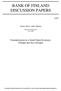 BANK OF FINLAND DISCUSSION PAPERS