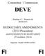 Committee / Commission DEVE. Meeting of / Réunion du 28/08/2013. BUDGETARY AMENDMENTS (2014 Procedure) AMENDEMENTS BUDGÉTAIRES (Procédure 2014)