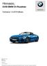 Hinnasto. UUSI BMW Z4 Roadster. Voimassa alkaen. BMW Suomi Oy Ab Äyritie 8 b Vantaa.   Puh: