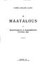 SUOMEN VIRALLINEN TILASTO III MAATALOUS MAANVILJELYS JA KARJANHOITO VUONNA 1926 HELSINKI, 1927 VALTIONEUVOSTON KIRJAPAINO