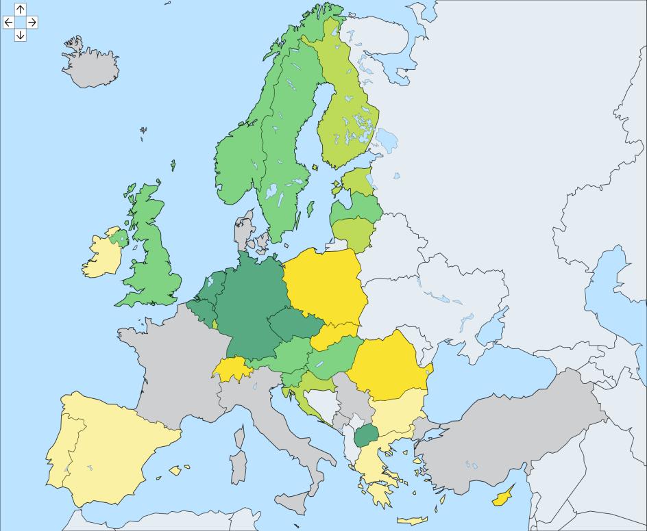 Euroopan vakanssiaste ja työttömyys Vakanssiaste