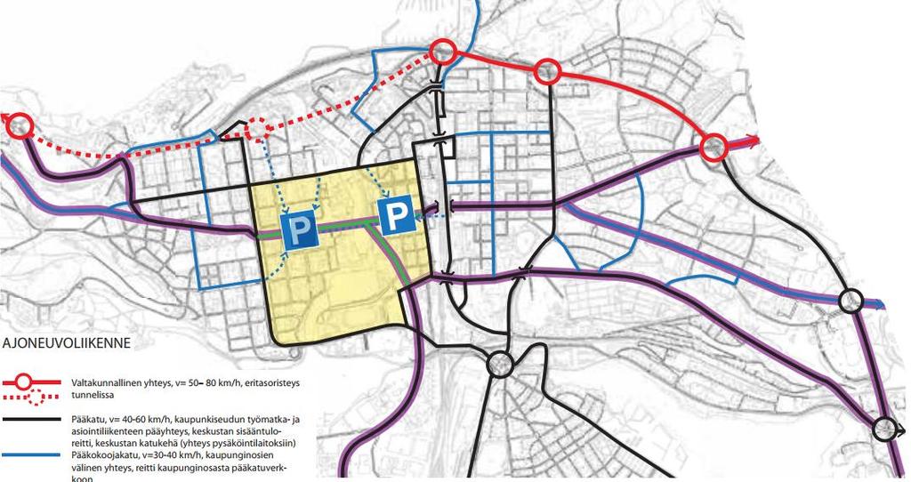 Tampereen keskustan liikenneverkkosuunnitelma 2013 Keskustan