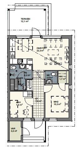 3H+K+S, 60 m 2