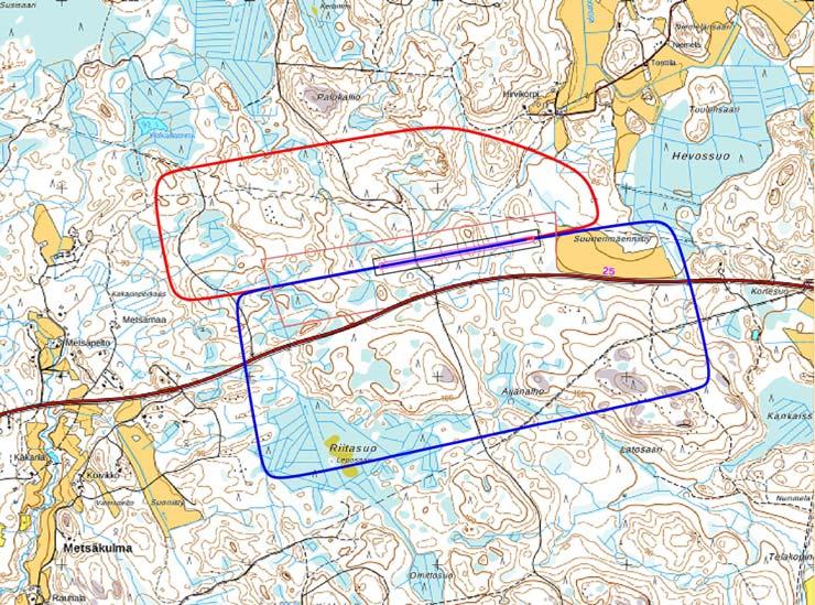 6.3.3 Laskukierroslentäminen Suoritetaan laskeutumiskartan mukaisesti vasemmalla kaarrolla radalle 25 ja oikealla kaarrolla radalle 07. Lentoratoihin sovelletaan 0,05 nm (92 m) hajontaa.