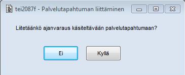 kanssa. Työasemalta valitaan aktiiviseksi asiakas jolle ajanvaraus tehdään ja klikataan painiketta Kertomus.