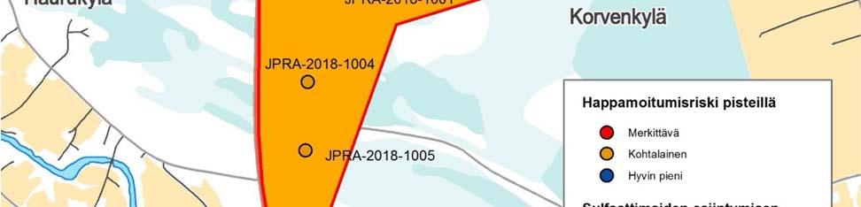 5 Tutkimustulokset Tutkimustulokset on yksityiskohtaisesti kuvattu Geologian tutkimuskeskuksen tutkimusraportissa, Sulfidiselvitys Temmeksen Haurukylän asemakaava-alueella, GTK 17.8.2018 (liite 2).