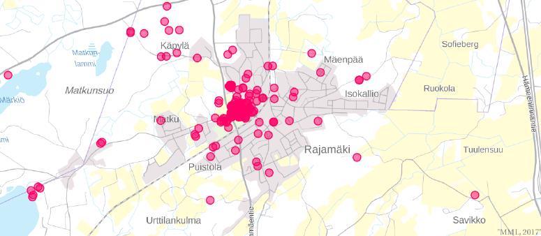 3/5 Kuva 3. Parhaat asiat Rajamäellä vastaajien näkökulmasta, jaettuna ikäryhmittäin.