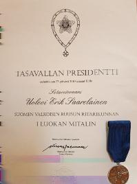 Huomionosoitus Tasavallan Presidentti on 27.4.