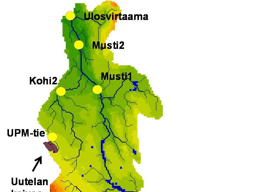 6 Taulukko 1-4. Vesistökuormitukset vuositasolla eri vaihtoehdoille vuositasolla laskettuna vuosivirtaaman ja taulukon 1-3 vakiosuuruisten lähtevien pitoisuuksien perusteella.