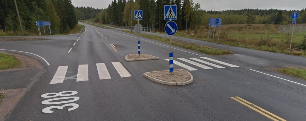 Keskisaareke sekä yhdistetty pyörätie ja