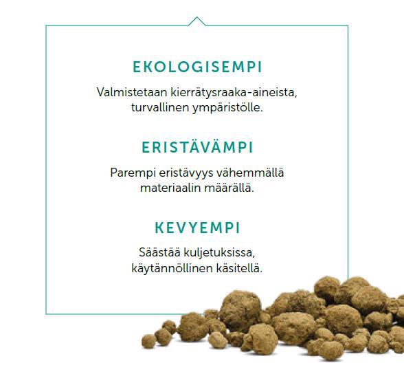 ECOLAN INFRA TUHKARAE 0-40 Valmistetaan lento- ja pohjatuhkasta Korvaa routaeristeenä käytetyn hiekkakerroksen CE-merkitty,