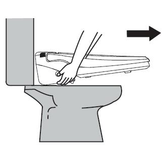 Aquatec Pure Bidet 1. Aseta käsi istuinsensorin päälle A. 2. Paina toisella kädellä PUHDISTUS / STOP ohjauspaneelista B tai PUHDISTUS tai BIDÉE kaukosäätimestä. Veden pitäisi suihkuta suuttimesta.