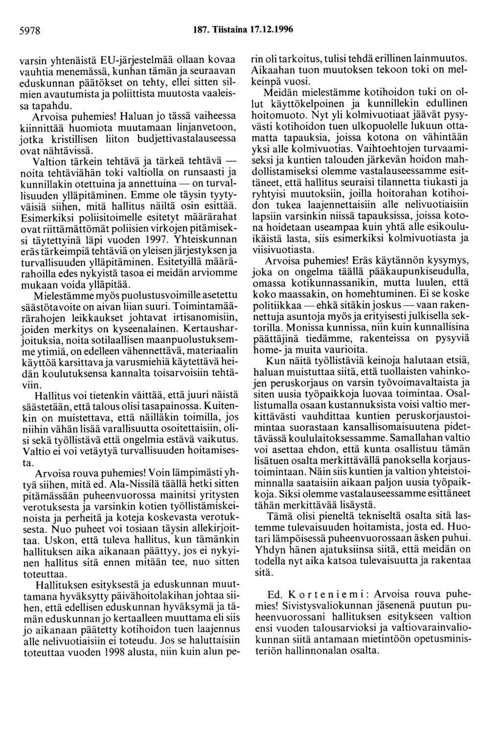 5978 187. Tiistaina 17.12.