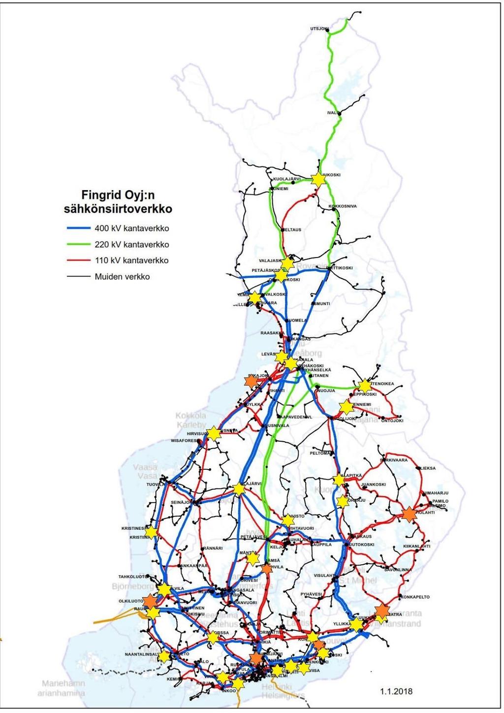 Mittalaitteiden sijoittelu: Step 2 Step 2: Sähköasemaprojektit 2019 2022 Olkiluoto B