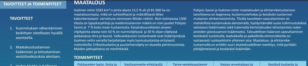 Veden käytön ja hallinnan tehostaminen sekä kuljetettavan veden määrän vähentäminen