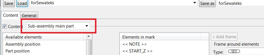 Tällöin esimerkiksi Sewatek:lle tulee luoda oma merkintä sekä Subassembly