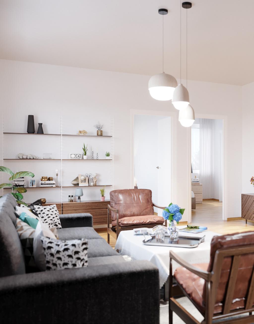 4 Tiklin 67,5 neliöisen asunnon