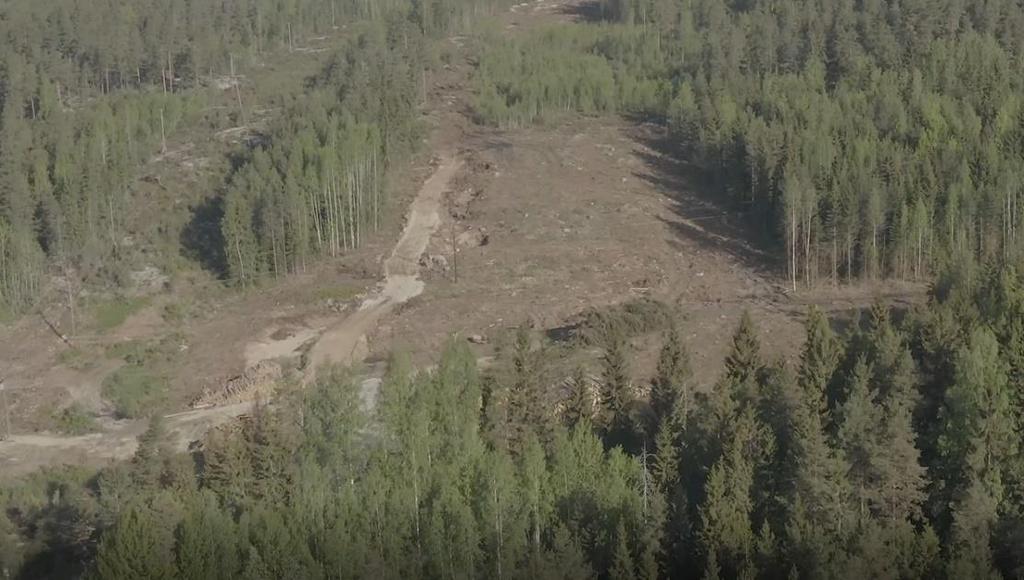 Kuva 2: Kirkkotien tiealueen työmaa-aluetta.