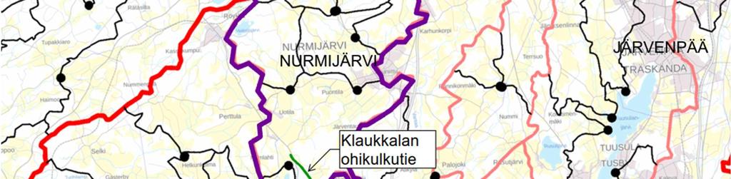 Kuva 3: Selvitysalueen sijainti Luhtajoen valuma-alueella. Luhtajoen valuma-alueen vedenjakaja on merkitty karttaan violetilla. (Taustakartta ja valuma-aluejako: Karpalo-ympäristökarttapalvelu).