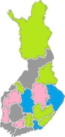 Perhekeskuskoordinaattorit (4/2019) Rekrytoitu 13 maakunnan alueella, näistä Koko maakunnan alueen koordinaatiosta vastaavia 6 alueella Alueen (lähes)