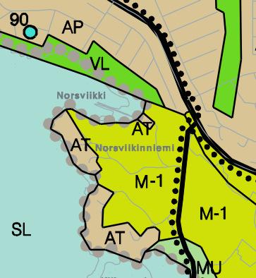 Sivu 12 / 22 3.2.1.2 Yleiskaava Kaava-alueella on voimassa Haminan Keskeisten alueiden yleiskaava, jonka kaupunginvaltuusto on hyväksynyt 20.3.2006 ja joka on vahvistettu 14.10.2008.