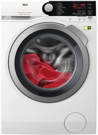 Pyykinpesukoneet AEG qpyykinpesukone L8FBK966E Täyttömäärä 9 kg Suurin linkousnopeus 1600 kierr/min Energialuokka A+++ -50% Äänitaso: pesu 51 db ja linkous 77 db Woolmark Green+Ariel/Lenor