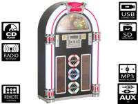 Radio) Ricatech RR1600 Black XXL LED Jukebox (CD/MP3,