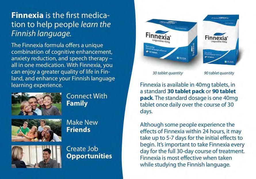 Figure 29. Finnexia brochure. Interior page design. (2012). Branding design by Lisa Erdman. Brochure layout design by Sarun Pinyarat.