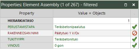 31 Validointi tarkoittaa tässä yhteydessä IFC-muodossa olevan siirtomallin tietosisällön tarkastamista ja soveltuvuuden todentamista Liikenneviraston Taitorakennerekisterin rajapintaan viemistä