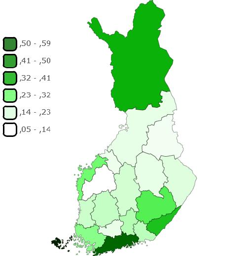 Ulkomaisten yöpymisten osuus (%) Järvi-Suomen maakunnissa sesongeittain 2017 TALVIKAUSI 2017-2018 KESÄKAUSI 2018 62 % sekä suurimmat lähtömaat ja niiden osuudet alueen ulkomaisista yöpymisistä 29 %