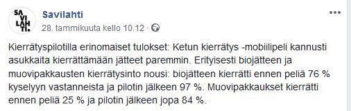 jossa rakennushankkeista tehdään elinkaari- ja hiilijalanjälkilaskelmia. Hankkeesta saatavia malleja voidaan hyödyntää jatkossa tulevissa rakennushankkeita suunniteltaessa.