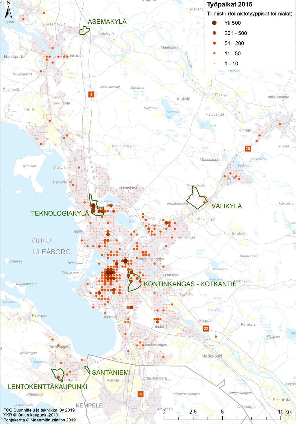 FCG SUUNNITTELU JA TEKNIIKKA OY Loppuraportti 42 (44) Toimistotyyppisten
