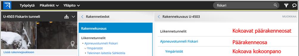17 valmistumisvuosi nimi Sijainti ja geometriatiedoissa rakenteen päärakenneosille on viety tiedossa olevat mittalinjat koordinaattipisteinä.