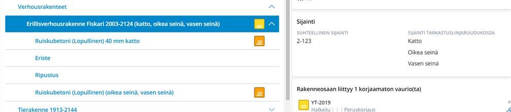 19 2.4 Edelliset tarkastukset Edelliset tarkastukset niiden yleiskirjaukset ja vaurioiden taso Tarkastajan tulee huomioida rakenteelle tehtyjen edellisten tarkastusten yleiskirjaukset ja yleisellä