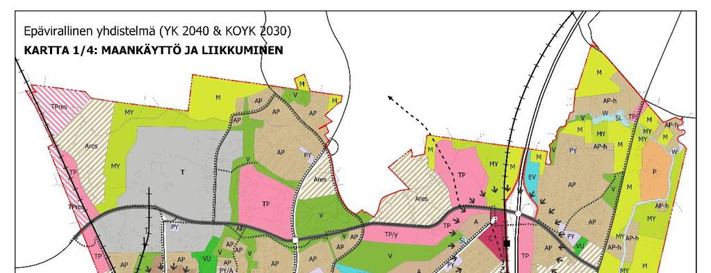 ASUMISEN RESERVIALUEET Alue varataan myöhemmin suunniteltavaksi asuinalueeksi.