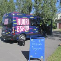38 KARATALON KESÄKESKIVIIKOT: NUORI ESPOO- PAKU KURVAA KESÄPIHALLE Karatalo, Kotkatie 4 Ke 24.7. klo 16 19 Ke 31.7. klo 16 19 Nuori Espoo -paku eli liikkuva nuorisotila nuorisonohjaajineen on paikalla.