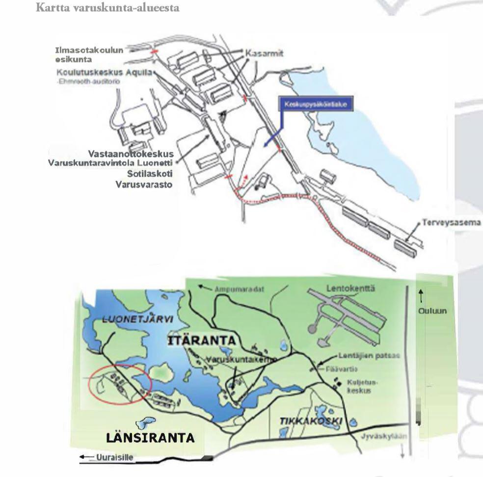 Karttoja opastukseen Matkaan kannattaa lähteä ajoissa. Saapuessasi kasarmille jo puolen päivän aikaan ehdit kaikessa rauhassa ottaa vastaan varusteet ja sovittaa niitä.