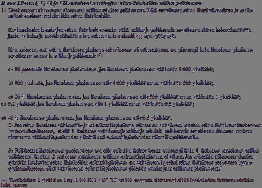 2.2 Haitallisten aineiden, tuotteiden ja eliöiden suurimmat sallitut pitoisuudet rehuissa Eläinten rehuissa ei saa esiintyä haitallisia aineita ja tuotteita enempää kuin Euroopan